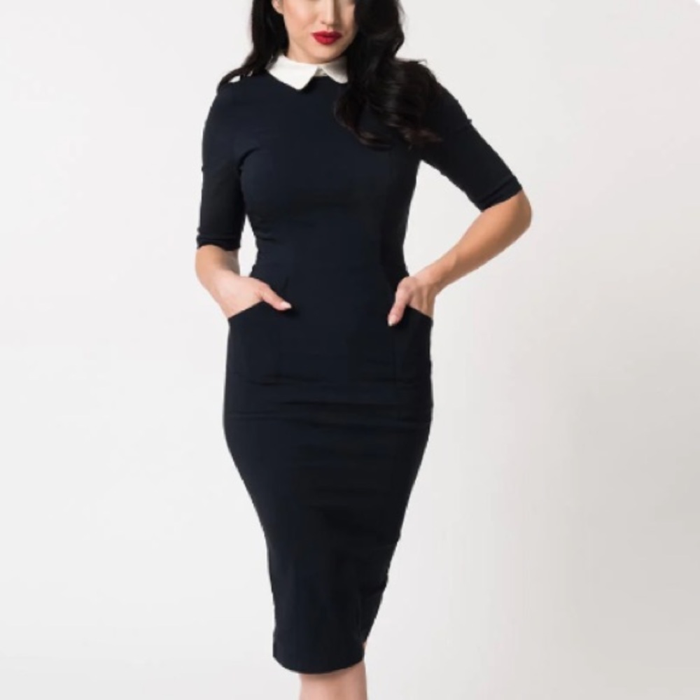Wednesday Adams inspired wiggle dress